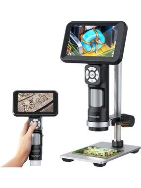 4K Digital Microscope with 5" Screen - UHD Video for Coins, Jewelry & More